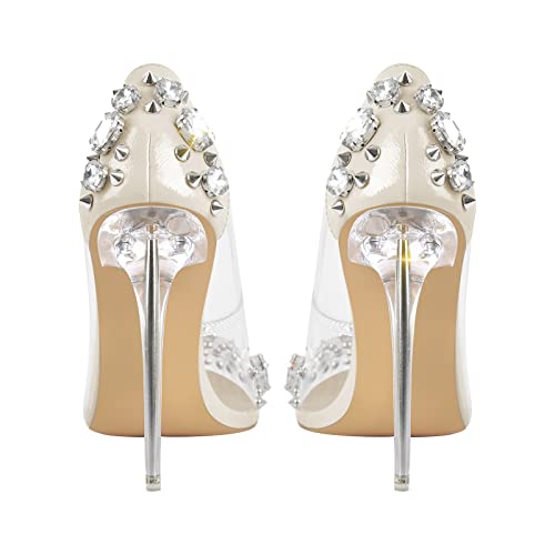 LISHAN Women's Pointed Toe High Heel Pumps4