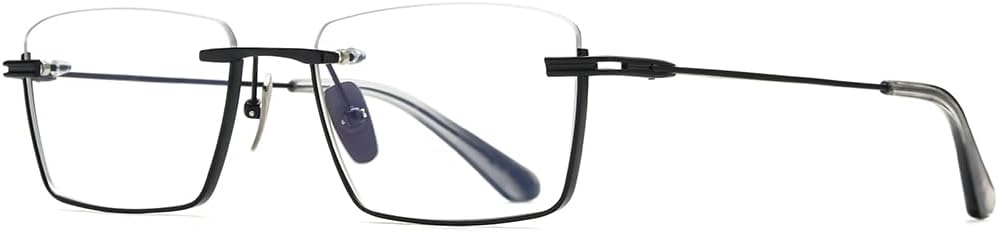 FONEX Pure Titanium Glasses Frame Men Semi Rimless Square Eyeglasses Eyewear DTX416 - Image 5
