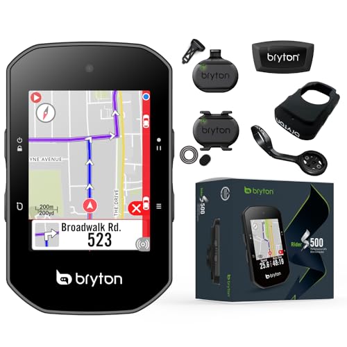 Bryton Rider S500 Sensor Bundle 2.4 Color Touchscreen GPS Bike/Cycling Computer Offline EU Map with Navigation