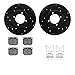 Dynamic Friction Company Front Brake Rotors-Drilled and Slotted-Black with 5000 Advanced Brake Pads includes Hardware 8512-67008