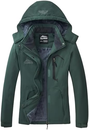 ELLSWOS Womens Winter Coats Waterproof Ski Jacket Warm Snow Raincoat