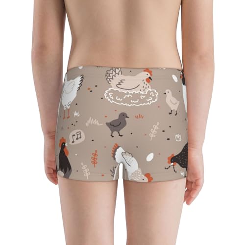 Boys' Cotton Boxer Brief Soft Underwear-Chicken3