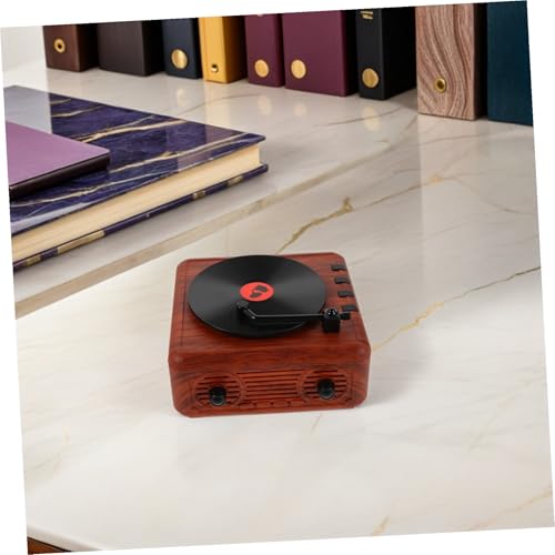 Enceinte sans fil rétro compacte avec esthétique vintage de mini tourne-disque - 5