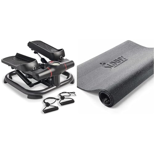 Twist Stepper avec bandes de résistance et tapis de protection pour gym à domicile