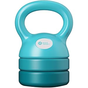 YANZHI Adjustable Kettlebell 5-12lbs, Blue, Cast Iron, Great for Women/Men Training Fitness, Full-Body Workout and Strength Training