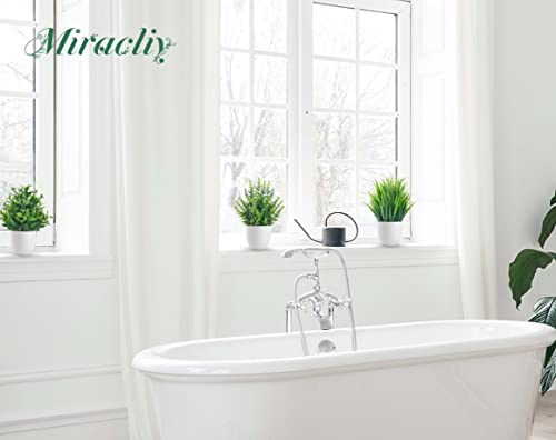 Miracliy 4 Pack Fake Plants Small Artificial Faux Plants Indoor for Home Office Farmhouse Bathroom Decor