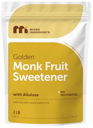Micro Ingredients Golden Monk Fruit Sweetener with Allulose, 2 lbs