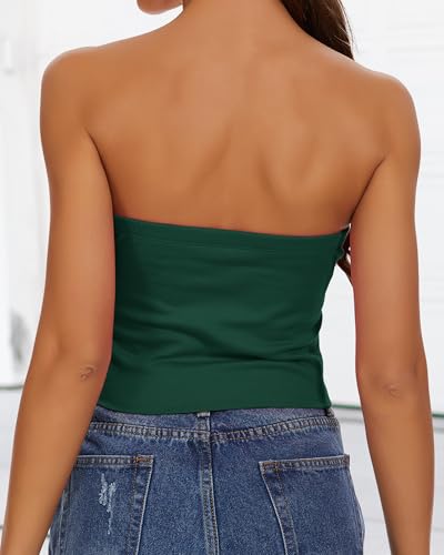 Image of Summer Tube Tops Basic Crop Tops for Women Strapless Tank Casual Tunics Sexy Short Shirts 2026
