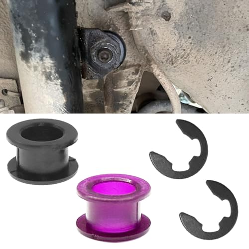 YoRise 2PCS Shift Cable Bushing Repair Kit with Clips, Portable Automatic Transmission Shift Linkage Bush Tool, Car Accessories for Most Models, Replace 33820-02370 33835-08010 (Black)