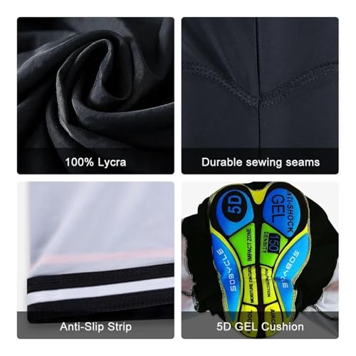 Shorts Biker para Ciclismo con Gel Hombre XXXL miniatura 5