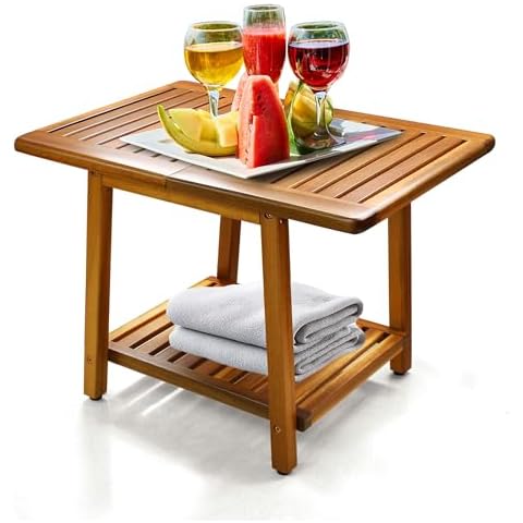 ENKEZI Acacia Outdoor Side Table Cover