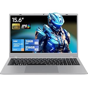 UOWAMOU 15.6 FHD Laptop, Pentium Gold 6500Y 16GB RAM 256GB SSD, Office 2024