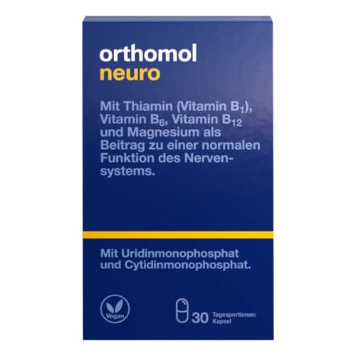 Orthomol Neuro mit Thiamin Vitamin B1 Vitamin B6 B12 und Magnesium - als Beitrag zu einer normalen Funktion des Nervensystems - Kapseln 30 St. Tagesportionen