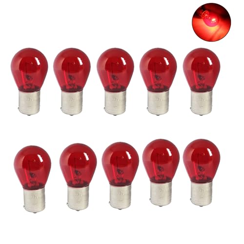 BEIWAOK 10PCS 12V PY21W BAU15S Auto Fog Light Side Break Reversing Indicator Lamp DC 12V 21W For Cars Turn Signal Lights Red Lighting