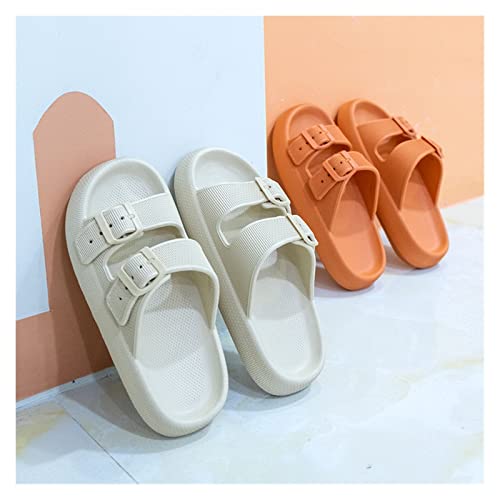 HEXEH Ladies Sandals and Slippers Fashion Personality Thick Bottom Slippers Sandals Flip Flops Couple Summer Women Outdoor Indoor Sandals Outdoor Sandals Shower Slippers (Color : Black, Size : 37-38)3