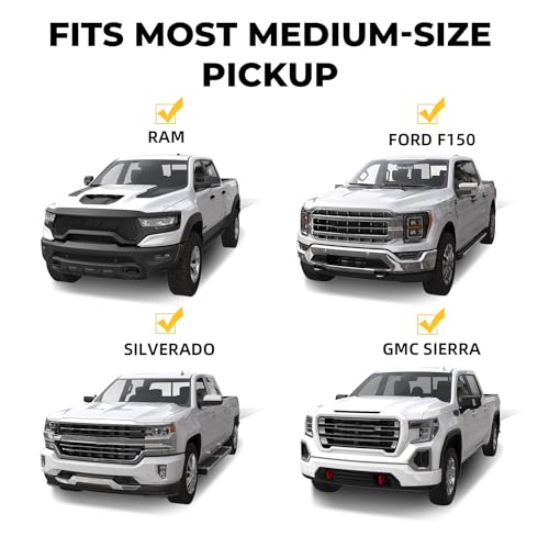 Image of TRUMGETA Ladder Rack for Truck, 800 LBS Capacity Truck Bed Rack, 19 inch-25 inch Height-Adjustable Aluminum Truck Ladder Racks, Fit for Large-Size Pickup Ford F150 /Ram 1500 /Chevy Silverado /Sierra No Bed Rails