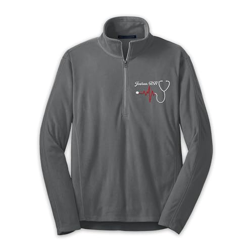 NACRE APPAREL Custom Nurse Microfleece Women Men Jacket Personalized Stethoscope Fleece Pullover4