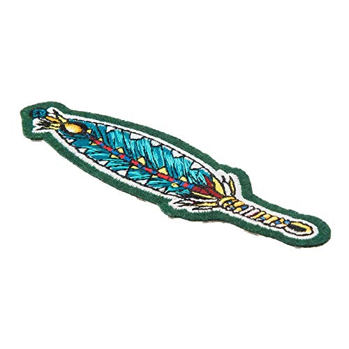 Patchstop Feather Turquoise Iron On Patches For Clothing Jeans - 1.25X4In Small Diy Sew On Patch For Jackets Bags - Embroidered Native American Indian Decorative Patches #TOP1
