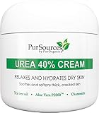 PurOrganica Urea 40 Percent Foot Cream - Callus Remover - Moisturizes & Rehydrates Thick, Cracked, Rough, Dead & Dry Skin - For Feet, Elbows and Hands
