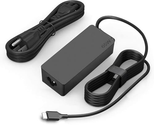 65W USB C Laptop Charger Replacement for Lenovo Thinkpad/Yoga/ Chromebook Laptop Computer Thinkpad T14 T15 T16 E14 E15 Type C Laptop Charger Fast Charging