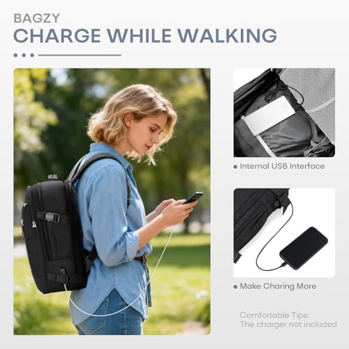 Mochila cabina impermeable BAGZY con USB para portátil 2