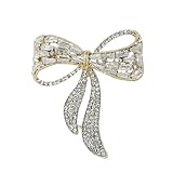 CCAIPU Rhinestone Brooch for Women, Pearl Flower Creative Brooch Cubic Zirconia Rhinestones Brooches Pins Fashion Crystal Clothing Accessories, Jewelry Gifts for Ladies Girls
