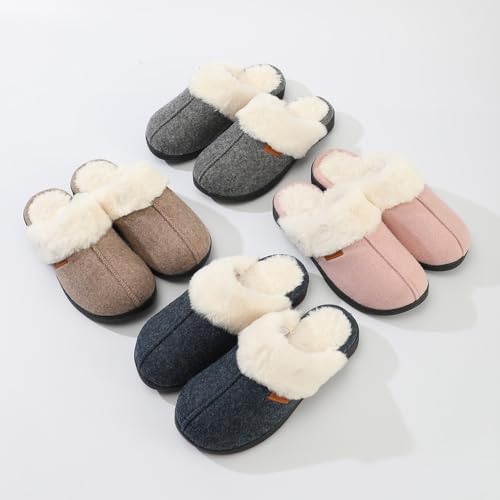 Roxoni Women's Winter House Fuzzy Fluffy Furry Cozy Clog Slipper - Soft and Perfect for Indoor/Outdoor Wear3
