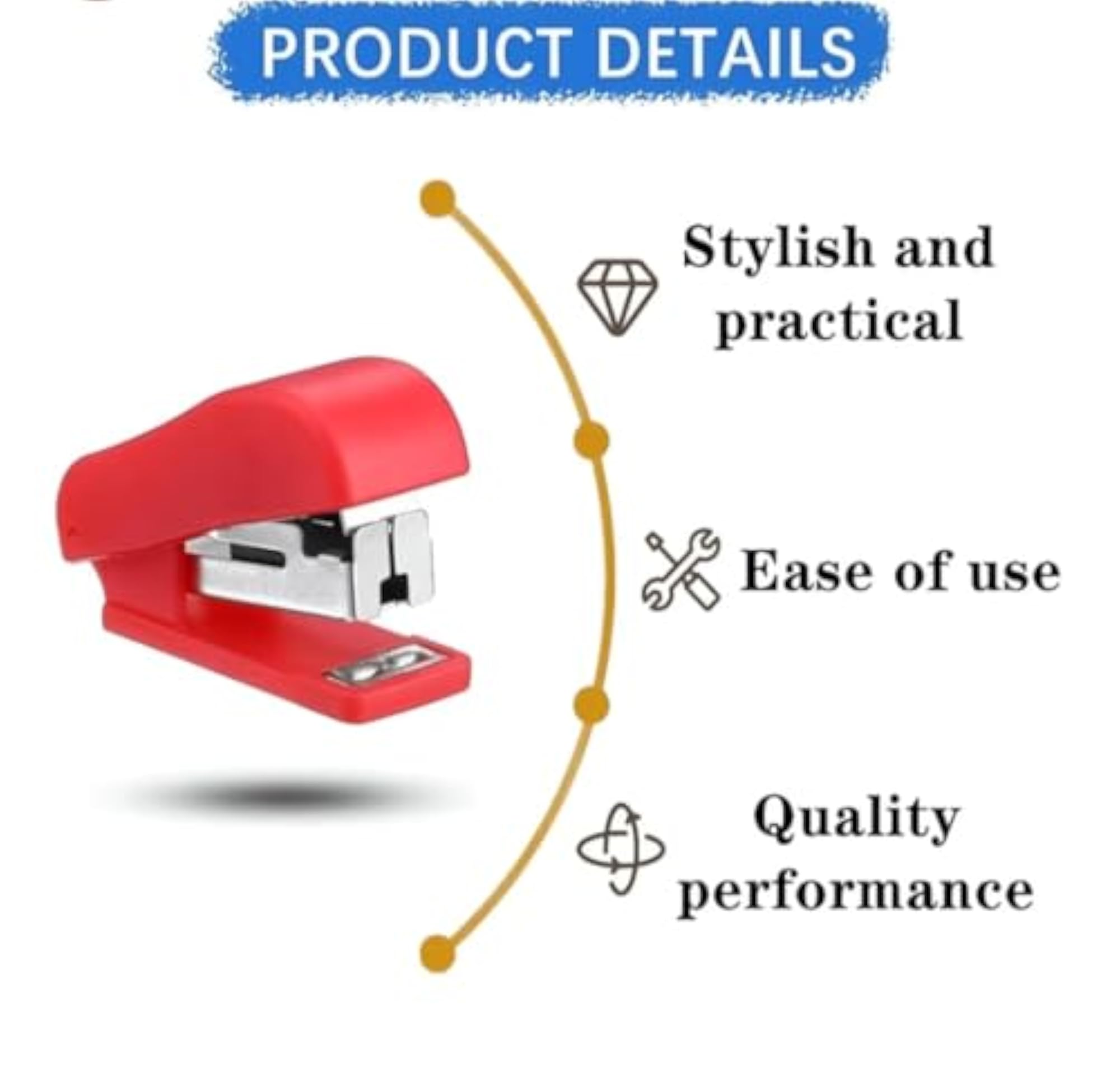 4Pcs Mini Stapler with Staple Pins