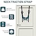 Cervical Neck Traction Device Over Door for Home Use Portable Neck Stretcher Hammock Decompression Home Physical Therapy (Blue)