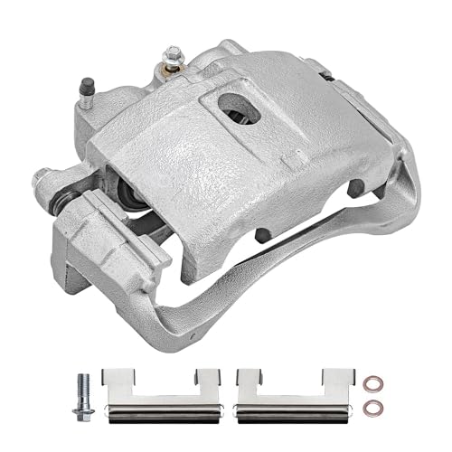 Image of Detroit Axle - Front Left Brake Caliper for Chevy Silverado 2500 HD 3500 HD GMC Yukon XL Savana 2500 3500 Cadillac DTS Deville Disc Brake Caliper w /Bracket