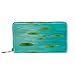 Produktbild Damen Geldbörse mit Reißverschluss und Handy, Clutch, Reisetasche, Kartenhalter, Organizer, Handgelenke, Zwei Lotusblumen und Blätter auf Wasser