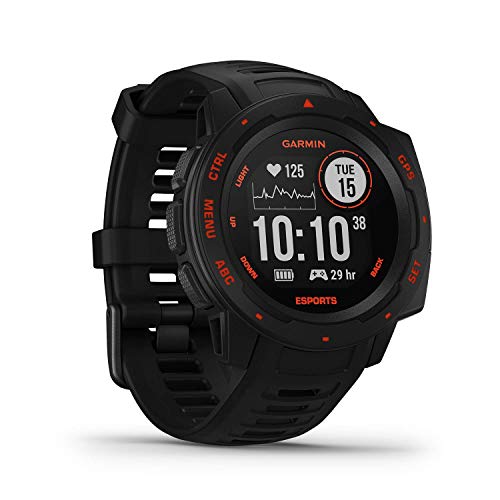 Instinct Esports – GPS-Smartwatch mit spezieller E-Sport-App, Live-Streaming von Puls und Stresslevel in das Match, Fitness-Tracking &