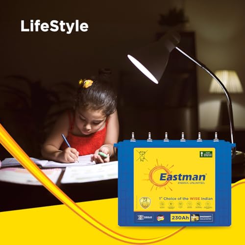 Image of Eastman EM23060TT | Tall Tubular | 230 AH Inverter Battery |Warranty 72 (36+36) Months for Home & Office