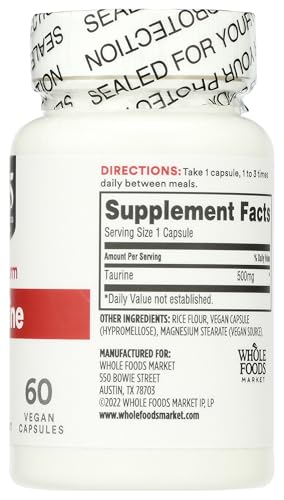 365 by Whole Foods Market, Taurine 500mg, 60 Count - image 6