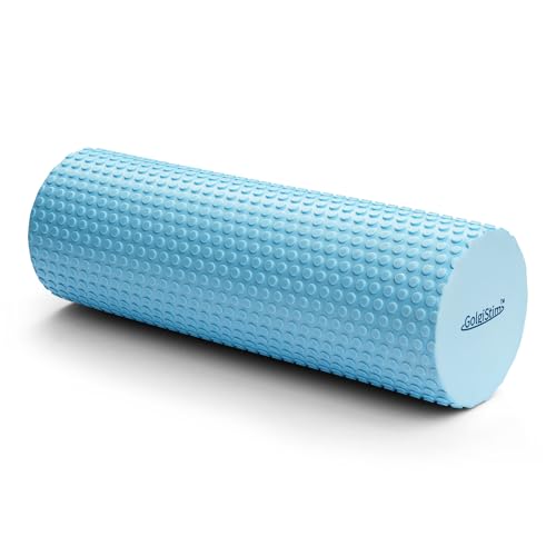 11.8 Inch Medium Density Foam Massage Roller - Light Blue Trigger Point Massage Roller for Deep Tissue Excercise Massage and Recovery by GolgiStim