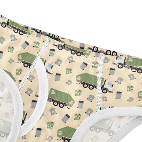 Garbage Truck Pattern Boys' Underwear 100% Cotton Boys' Briefs Soft Toddler Underwear4