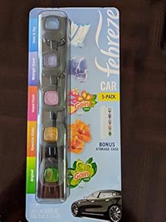 Febreze Car Air Freshener, Set of 5 Clips, Gain Island Fresh and Original Gain Scent