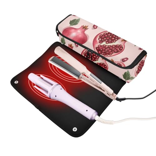 Bolso térmico para herramientas de cabello con tapete resistente al calor miniatura 2