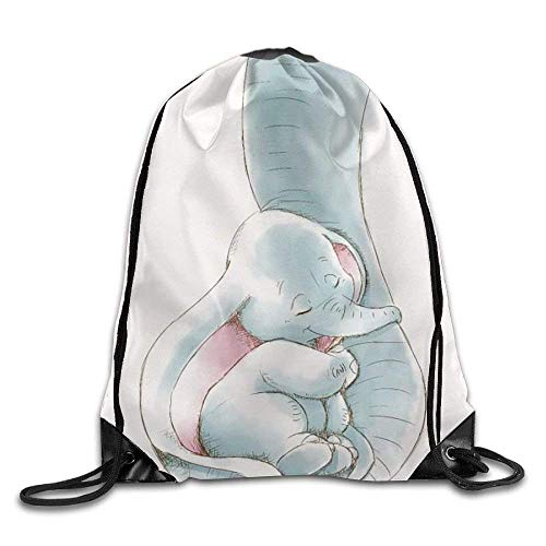 ewtretr Bolsos De Gimnasio, Dumbo Being Held by His Mother's Trunk Drawstring Backpack Travel Bag Gym Outdoor Sports Portable Drawstring Beam Port Backpack For Girl Boys Woman Female