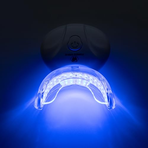 Image of LED Teeth Whitening Light, 32 Blue LEDs, Silicone Mouth Tray Accelerator