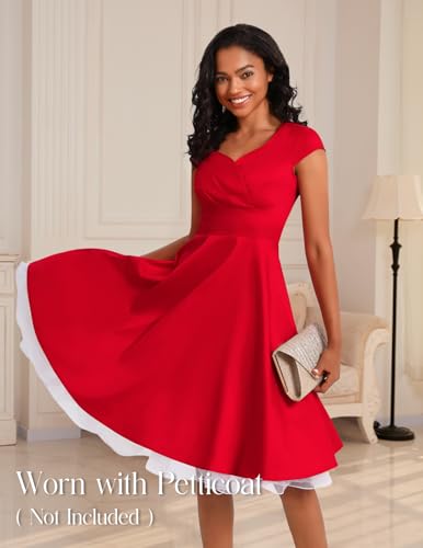 Image of Bbonlinedress Women Short 1950s Retro Vintage Cocktail Party Swing Dresses