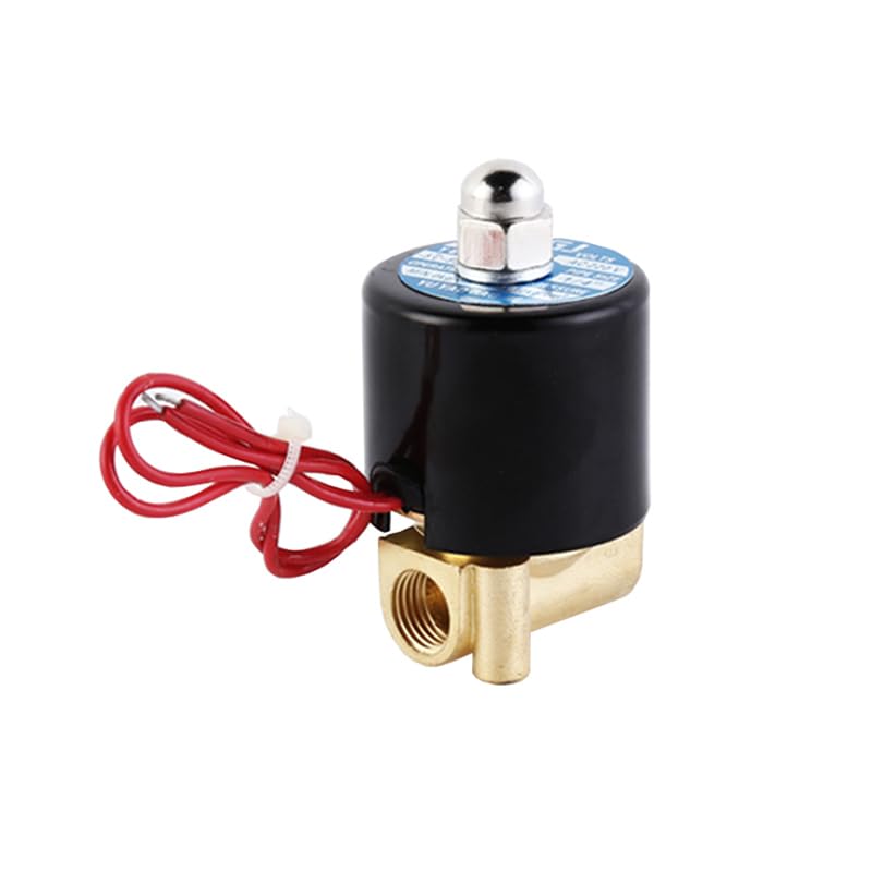 Électrovanne laiton 1/8" 220V anti-fuite avec membrane Viton robuste normalement fermée