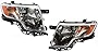 Evan-Fischer Headlight Set of 2 Compatible with 2007-2010 Ford Edge Clear Lens Chrome Interior Halogen With bulbs Driver and Passenger Side