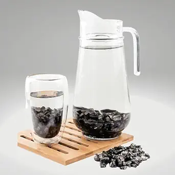 Elite Shungite Noble Raw Stones for Water Purification - Pack | Authentic Shungite Crystal from Russia (0.22 lb (100 gr))