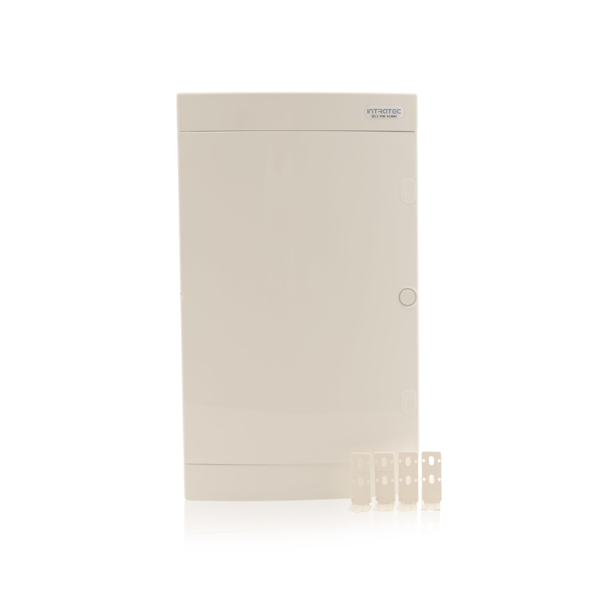 Intratec distribuidor multimedia empotrado IP40, 283x482x70 mm – Blanco RAL 9003, ideal para Smart Home y redes domésticas