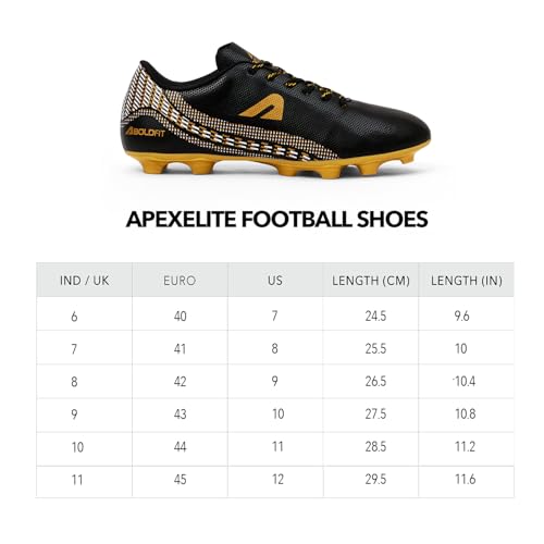 Image of Boldfit Football Shoes for Man, Lightweight Turf & Ground Football Studs with Non-Marking High-Grip Sole, Breathable Mesh Upper, Cushioned Support & Anti-Slip Training Cleats