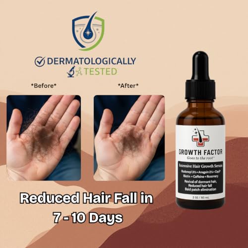 Image of Advanced Hair Growth Serum - Redensyl & Biotin Hair Regrowth Treatment for Hair Fall Control | Thicker & Stronger Hair | Dermatologically Tested | For Men & Women | 30ml