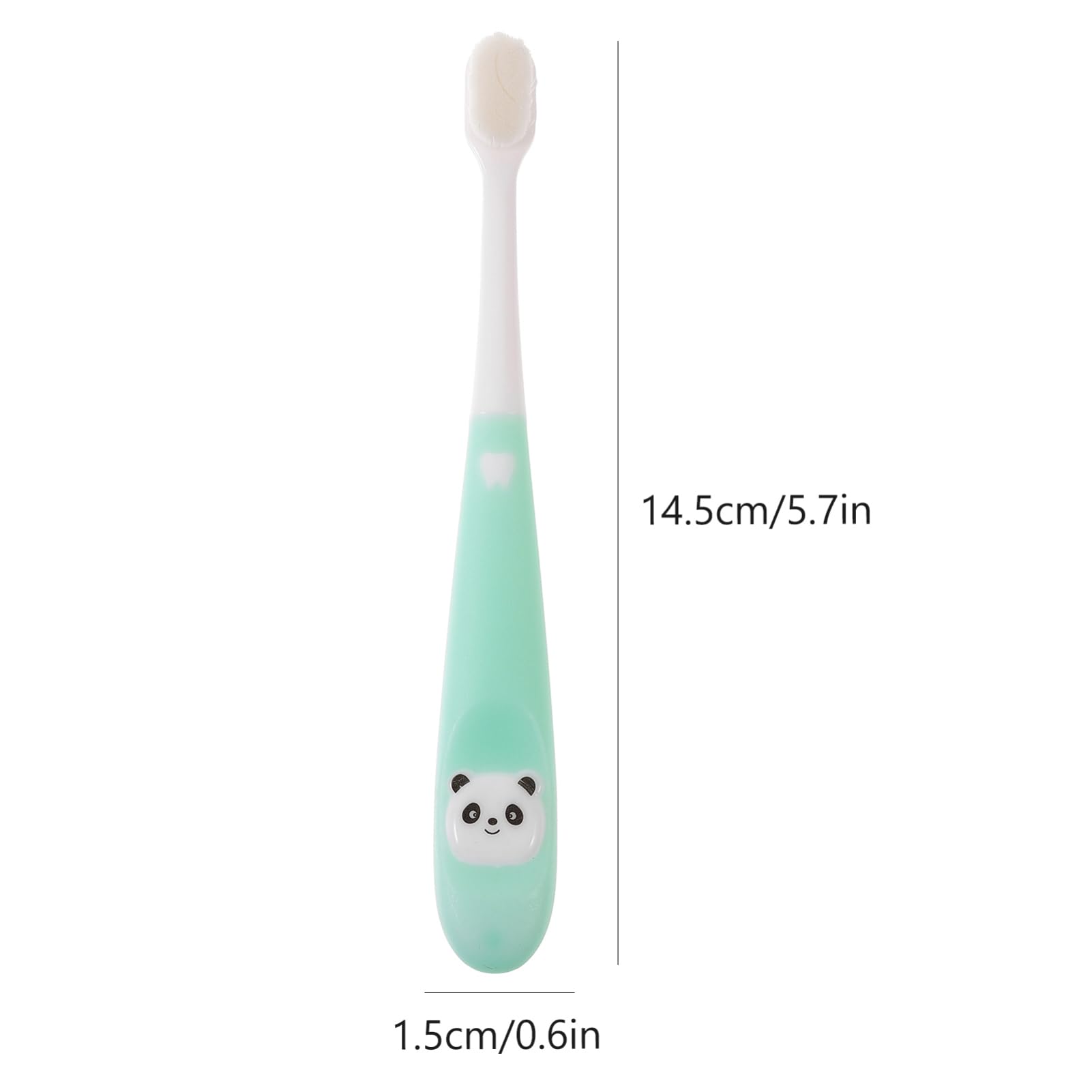 KOCKSHION 1Pc Cartoon Toothbrush with Soft Bristles and Storage Bucket for Ages Gentle Cleaning for Teeth and Gums Fun Panda Design