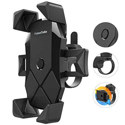 Fahrrad Handyhalterung Motorrad Handyhalter Edelstahl Universal Handy Halterung für 4,0-7,0 Zoll Smartphone mit 360 Drehen