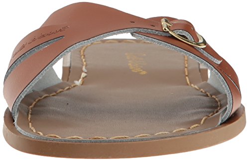 Saltwater By Hoy Women's Classic Slide Flat Sandal, Tan, 9 M Us #TOP26